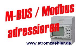 SINUS Stromzähler Adressierung des MBUS  MODBUS am Gerät [upl. by Kallick320]