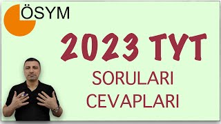 2023 TYT SORULARI ve CEVAPLARI [upl. by Reeva563]