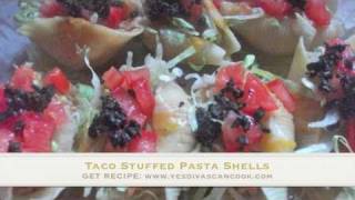 Taco Stuffed Pasta Shells Recipe [upl. by Yeltihw]