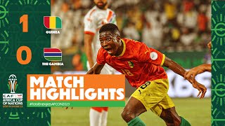 HIGHLIGHTS  Guinea 🆚 The Gambia TotalEnergiesAFCON2023  MD2 Group C [upl. by Carrnan704]