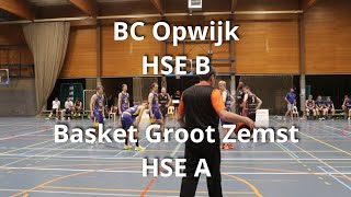 BC Opwijk HSE B  Basket Groot Zemst HSE A  26 oktober 2024 [upl. by Ellerad14]