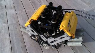 LEGO V8 pneumatic Engine LPE HIGH RPM [upl. by Kaela]