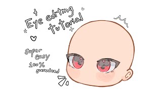 Eye colouring  editing tutorial  Gacha  read description pretty please 👁️👁️ [upl. by Shurlock332]