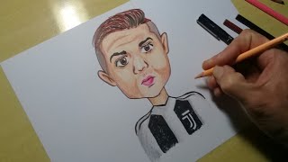 DESENHANDO o CRISTIANO RONALDO CHIBI speed art [upl. by Assenad]