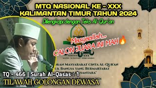 TQ466  M Reza Maulana TILAWAH DEWASA  MTQ NASIONAL KE XXX KALTIM 2024  Teks AlQuran [upl. by Aynwat]