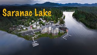 Flying over Saranac Lake in Adirondacks New York [upl. by Oilcareh690]