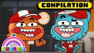 Gumball Darwin and All Their Friends  Three Hours Compilation  Gumball  Cartoon Network [upl. by Jolanta]