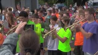 Jabish Brook Middle School Band  Belchertown Parade 2016 [upl. by Doubler]