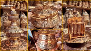 Kashmiri Copper Utensils 🍁  Copper Jug Set 😍  Copper Bowl Set 💫  Samovar 🍁 [upl. by Adan]