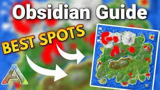 Best OBSIDIAN Locations in ARK  The Island Farming Guide [upl. by Oag]