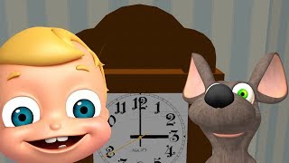 🐁 Hickory Dickory Dock 🐁 Clock Song  Nursery Rhymes Songs for Kids  Cartoons for Children [upl. by Yenitsed]