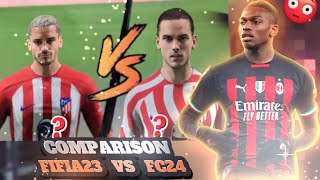 Atlético Madrid players faces Comparison FC24 VS FIFA23  PS5 [upl. by Eillehs58]