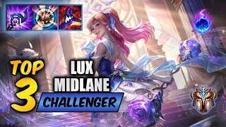 Wild Rift Lux TOP 3  S15 rank game  build [upl. by Yralam]