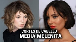 CORTES DE CABELLO MODERNOS MEDIA MELENITA CORTES DE PELO MEDIA MELENA CORTES DE MODA MEDIA MELENA [upl. by Rebmaed526]