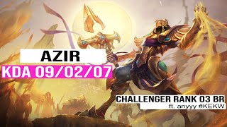 Azir vs Cassiopeia Mid  Rank 03  Challenger BR Patch 144 Season 14 [upl. by Sydelle]