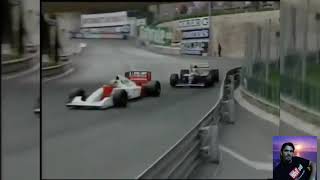 SENNA SEGURA MANSELL NO BRAÃ‡O E VENCE EM MÃ”NACO PELA 5Â° VEZ 1992 [upl. by Ayekat]