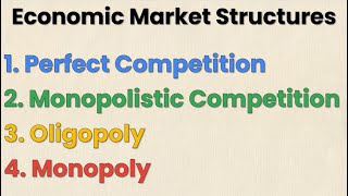 What Are the FOUR Market Structures in Economics  WITH EXAMPLES  Think Econ [upl. by Derrej]