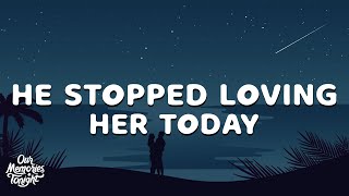 George Jones  He Stopped Loving Her Today Lyrics [upl. by Appilihp]