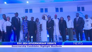 Edo 2024 Governorship Debate Governorship Candidates Highlight Manifesto [upl. by Steffen]