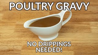 SIMPLE Turkey Gravy for a PERFECT DINNER No Pan Drippings [upl. by Ahsenav]