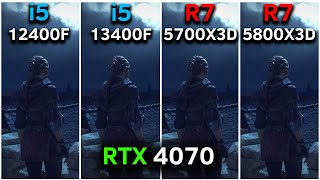 i5 12400F vs i5 13400F vs Ryzen 7 5700X3D vs Ryzen 7 5800X3D  RTX 4070 [upl. by Arfihs326]