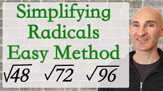 Simplifying Radicals Easy Method [upl. by Enylekcaj]