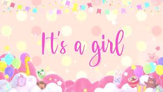 2 Hour Baby Shower Its A Girl Background Video with Music  365Editscom [upl. by Ahrendt]