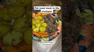 Pot roast meat in the crockpot￼ [upl. by Phox888]