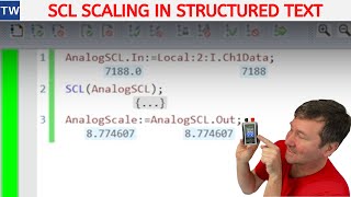 Studio 5000 Scaling with the SCL Instruction in Structured Text [upl. by Noyr552]