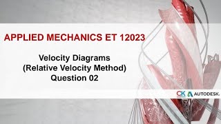 Velocity Diagrams Relative Velocity Method Question 02 [upl. by Eellah]