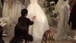 Part 2 of 3  Types of Bustles and How to Bustle a Weddings Dress [upl. by Selegna]