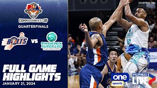 Phoenix vs Meralco quarterfinals highlights  PBA Season 48 Commissioner’s Cup  Jan 21 2024 [upl. by Tripp]