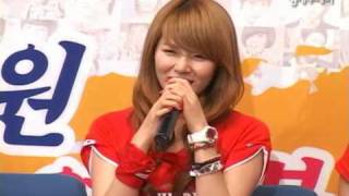 CLIP 100408 HyunA  SBS program Waving the Korean Flag Press Confrence [upl. by Wenger383]