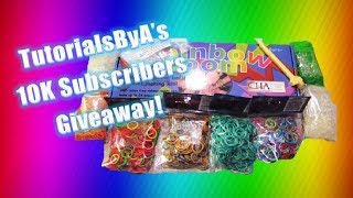 CLOSED TUTORIALSBYAS 10K SUBSCRIBERS RAINBOW LOOM GIVEAWAY [upl. by Cyn]