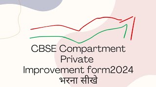 CBSE compartment private improvement form 2024 step by step कैसे भरे [upl. by Haldes889]