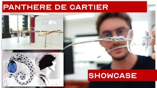 Panthere de Cartier Showcase  Unique Rimless Frames  Gold  Platinum [upl. by Neelak888]