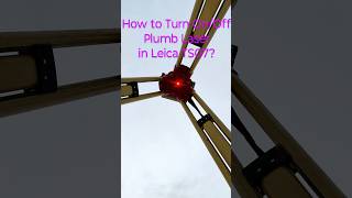 shorts How to Turn OnOff Plumb Laser in Leica TS07 surveysociety [upl. by Magdala]