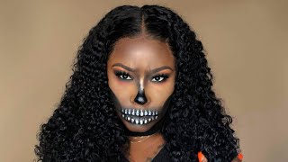 PRETTY SKULL MAKEUP HALLOWEEN MAKEUP [upl. by Platas986]