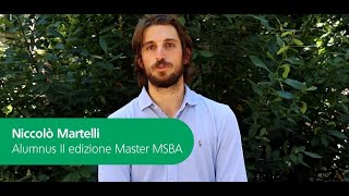 Master in Sustainable Business Administration la parola agli alunni  Niccolò Martelli [upl. by Retxed]