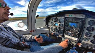 Tecnam P2002 SCENIC Departure from Paphos  Cockpit Takeoff amp ATC  GoPro 7 [upl. by Rudwik]