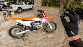 First Ride on 2024 KTM 250 SX [upl. by Ardnac884]