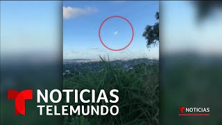 Extraña bola de fuego cae del cielo en Puerto Rico  Noticias Telemundo [upl. by Ardnuyek]