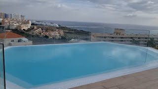 TENERIFE  Rooftop Pool Amazing Views [upl. by Ainadi]