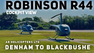 R44 Helicopter Flight  Denham to Blackbushe [upl. by Adnohr]