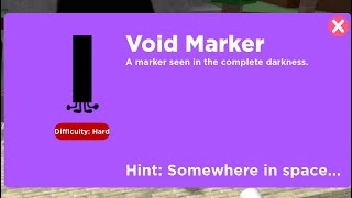 Roblox how to get the void marker in 2022 Find the markers [upl. by Gwenny988]