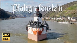 Burg Pfalzgrafenstein  Deutschland 4K [upl. by Idmann649]