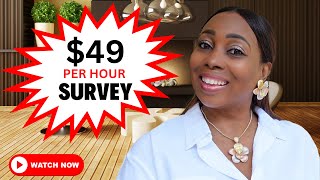 The Easiest Survey Website To Earn US49 Per Hour Worldwide [upl. by Ettenna]