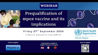 Prequalification of Mpox vaccine and its implications [upl. by Mitchael]