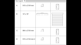 Revit Door Legend amp Door Schedule Schedule Graphics Type amp Type Mark [upl. by Truc]