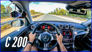 New 2022 MercedesBenz C200  POV Autobahn Top Speed Drive [upl. by Sims853]